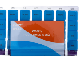 Weekly 4 Times a Day Pill Box